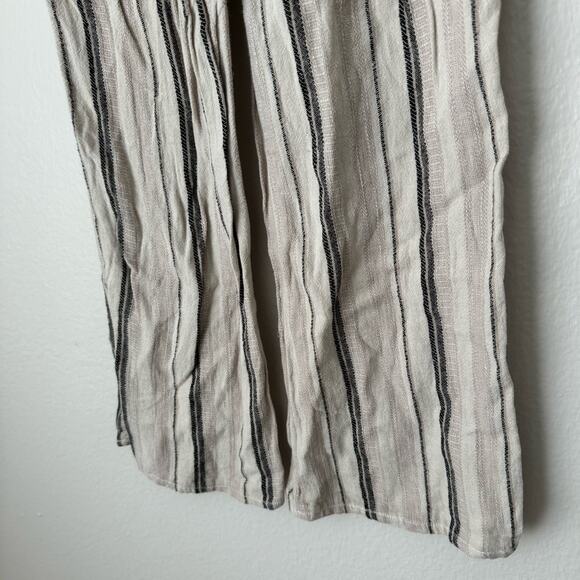 Sky & Sparrow Womens Brown Flowy Pant Linen Blend Stretch Waist Boho Size Small - Picture 9 of 9